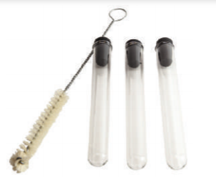 Glass Test Tubes with Stoppers Set of 3 by Supertek