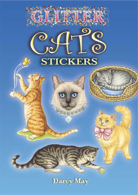 Glitter Cats Stickers by Dover Publications