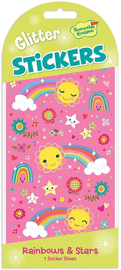 Glitter Rainbows Stars Stickers by Peaceable Kingdom