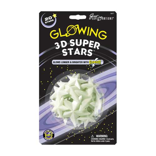 Glowing 3D Super Stars by Great Explorations