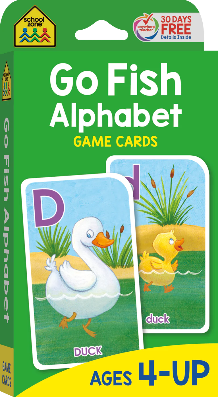 Go Fish Alphabet Game Cards-by-School Zone