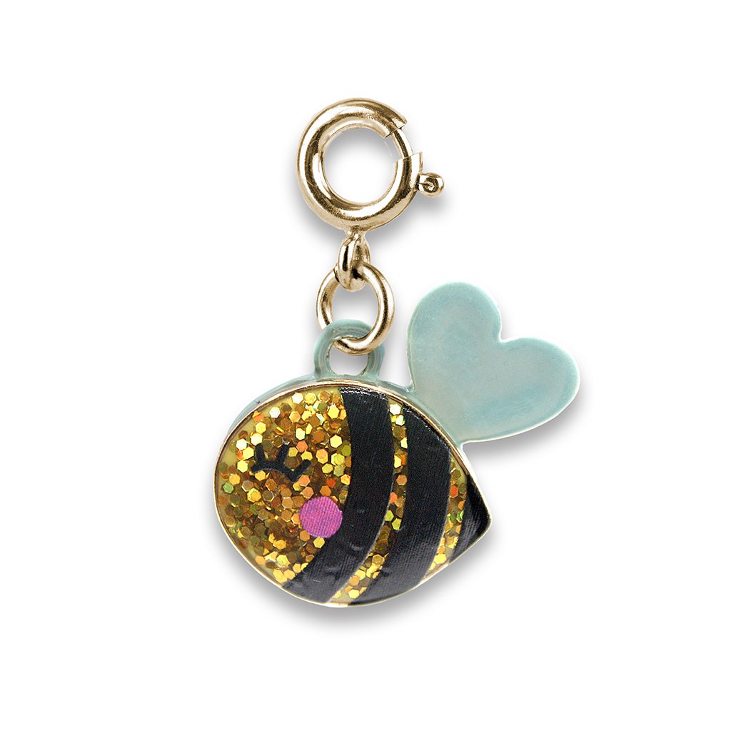Gold Glitter Bee Charm by Charm It