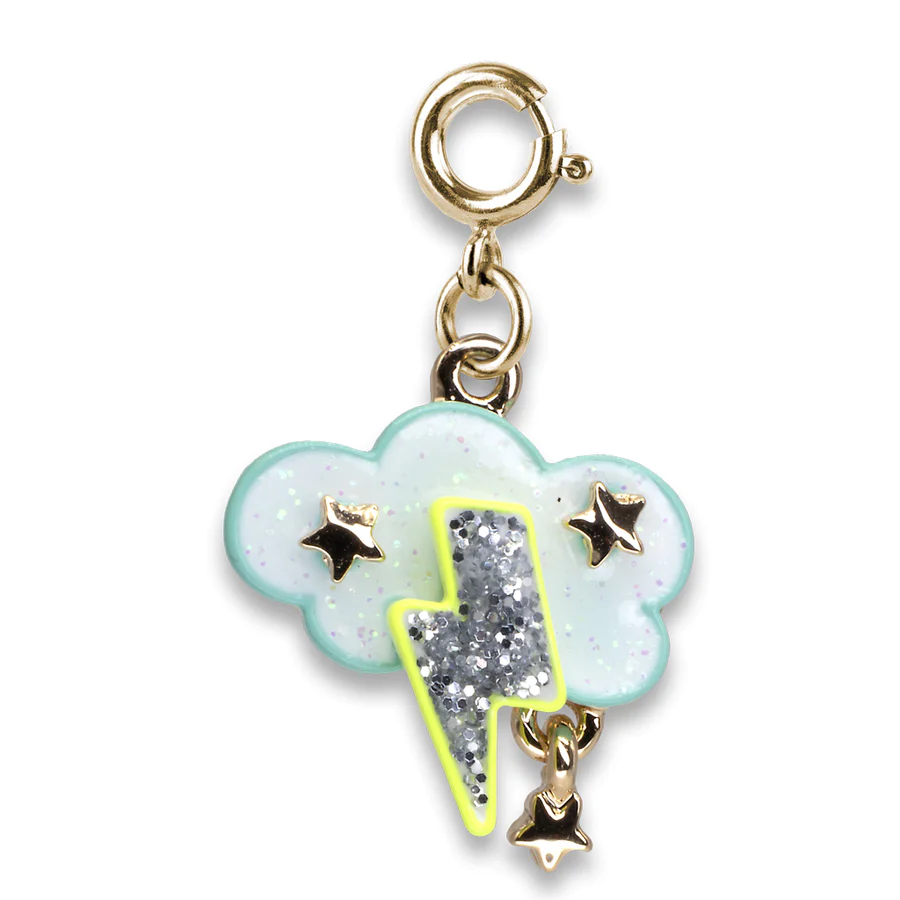 Gold Glitter Lightning Charm-by-Charm It
