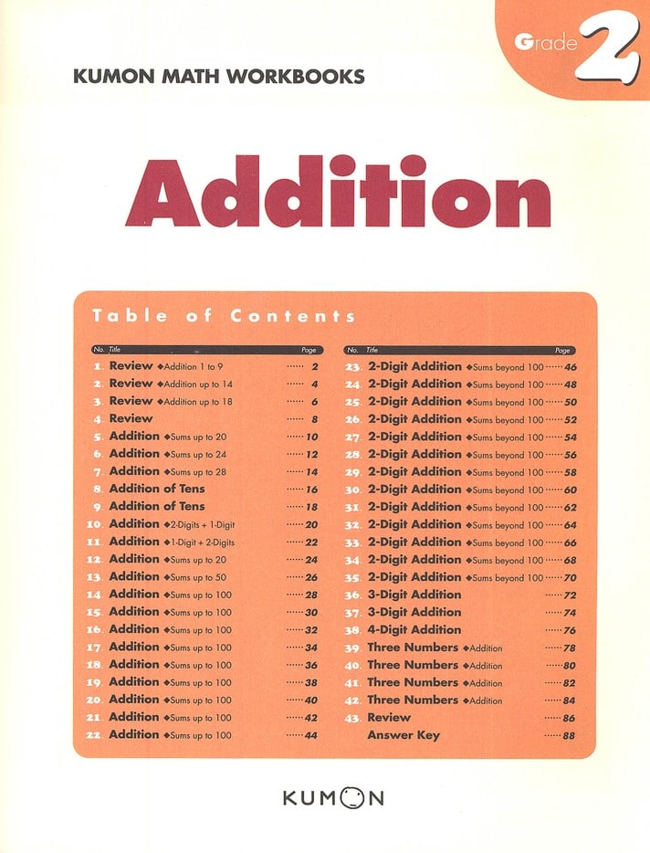 Grade 2 Addition by Kumon 1
