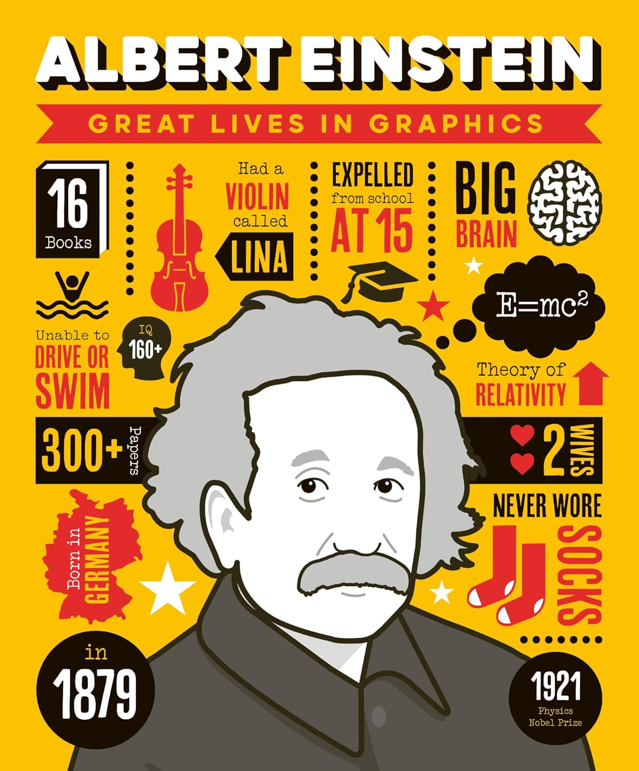 Great Lives in Graphics: Albert Einstein-by-Button Books