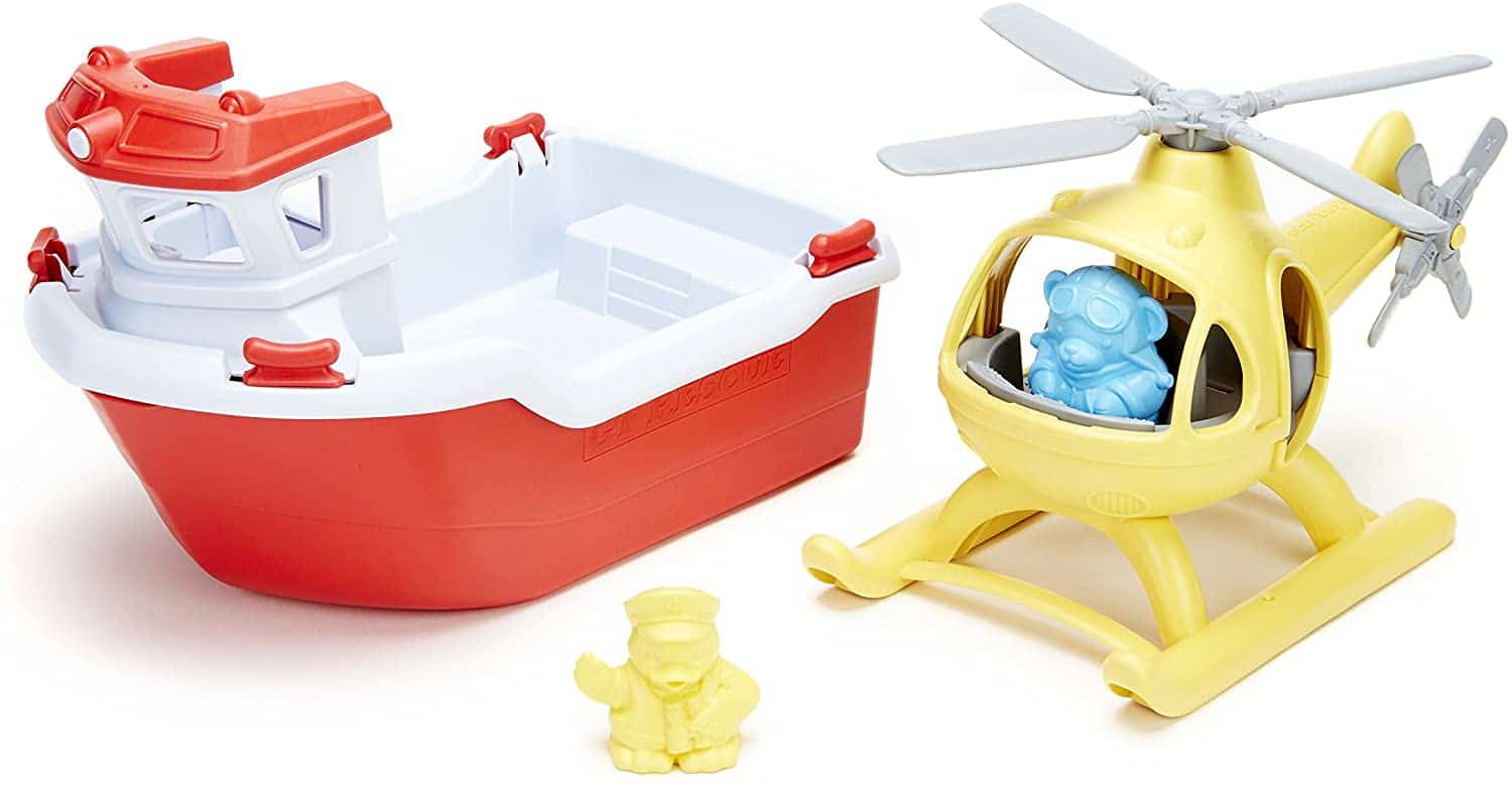 Green Toys Rescue Boat and Helicopter by Green Toys 2