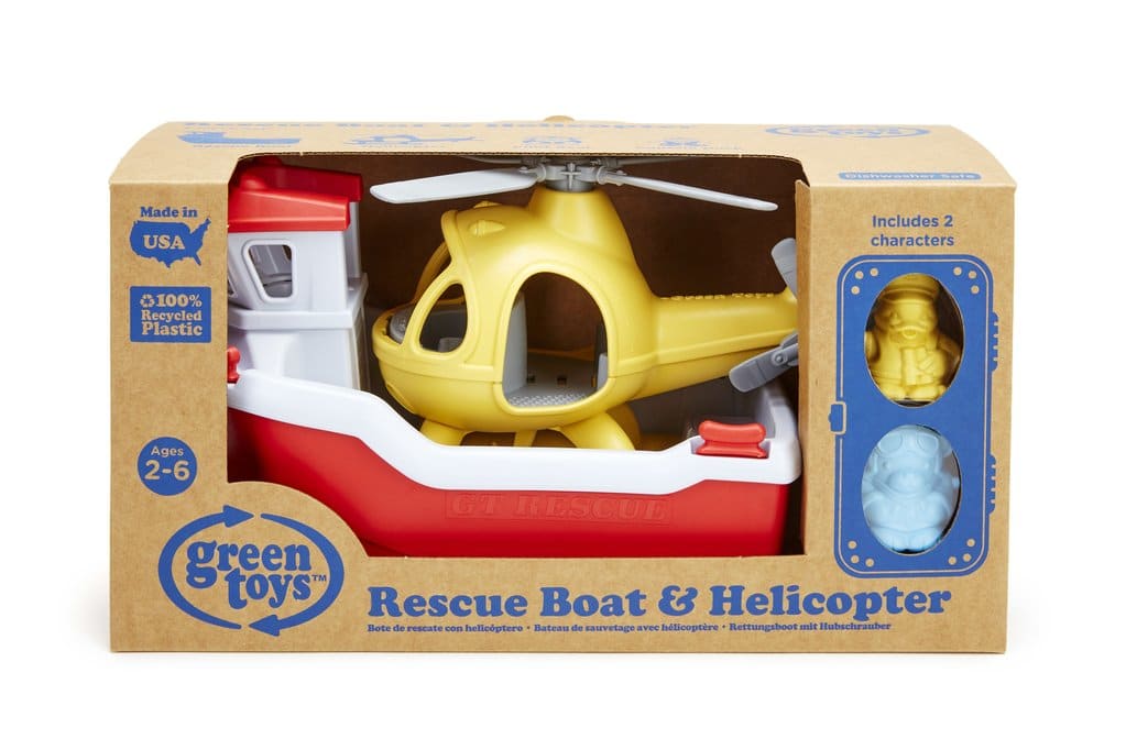 Green Toys Rescue Boat and Helicopter by Green Toys