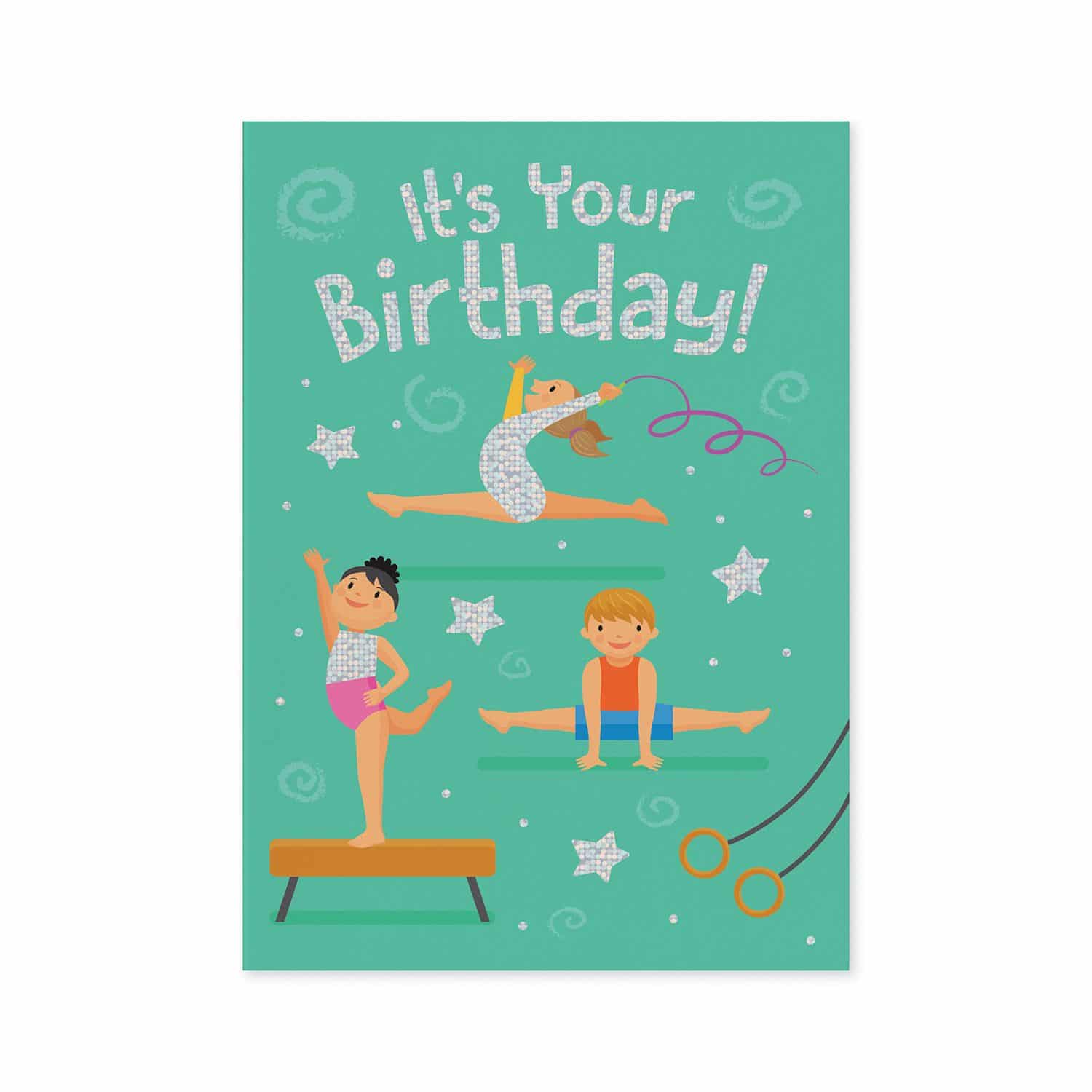 Gymnastics Birthday Card by Peaceable Kingdom