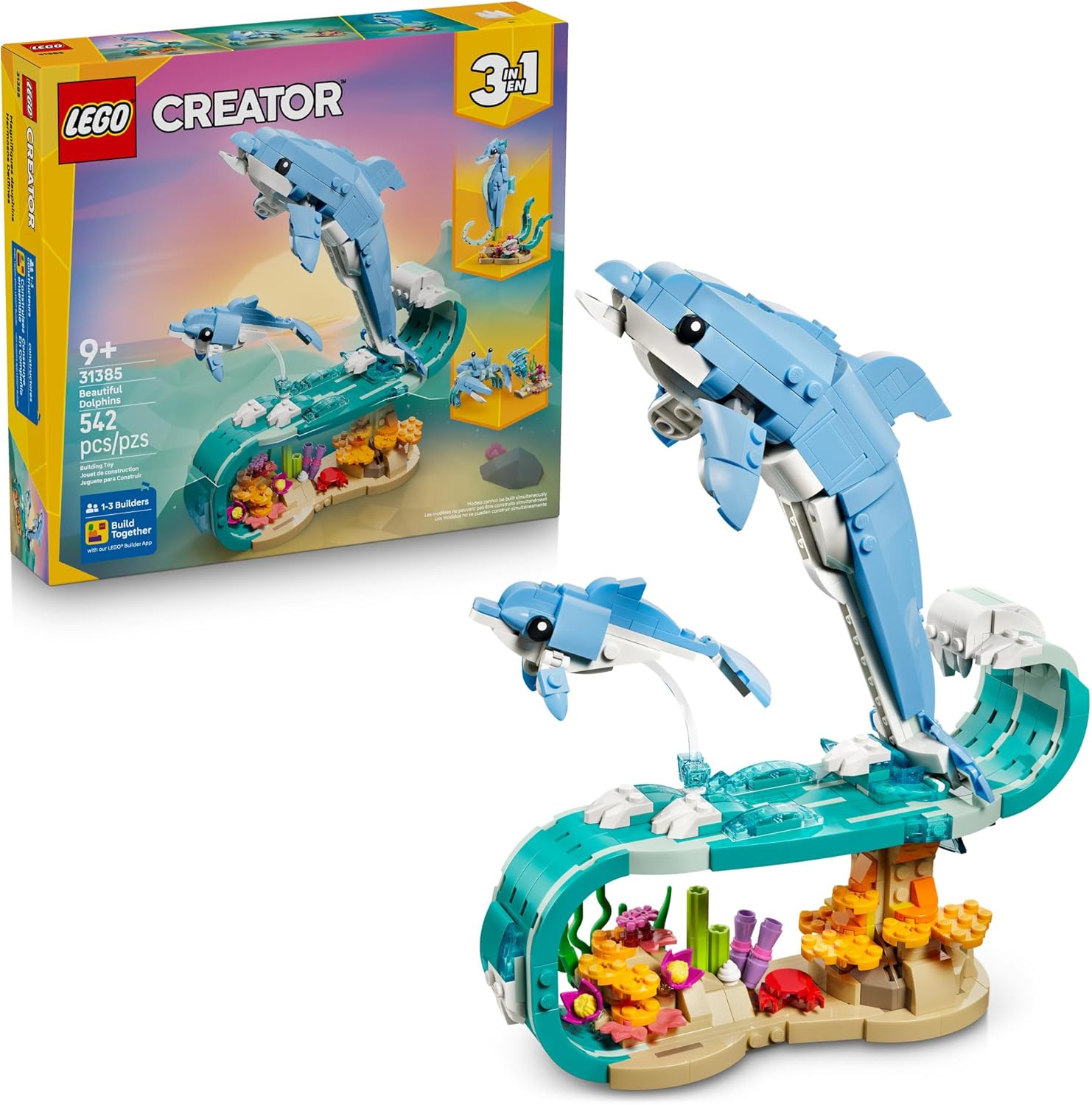Creator 3 in 1 Sea Animals: Beautiful Dolphins by Lego