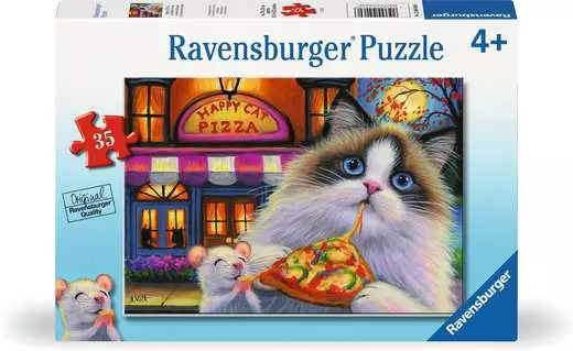 Happy Cat Pizza 35pc Puzzle-by-Ravensburger