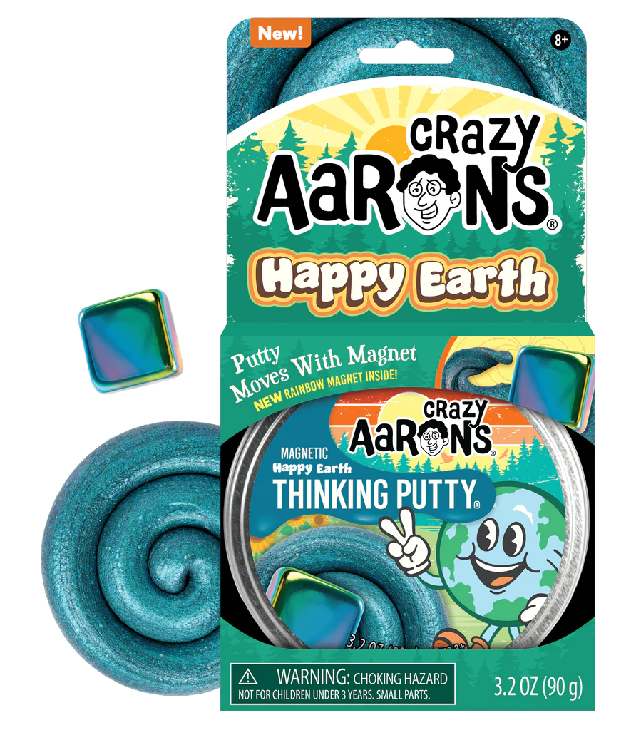 Happy Earth Thinking Putty - Magnetic Storms Series-by-Crazy Aaron's Putty World
