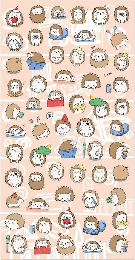 Hedgehog Stickers by BC USA