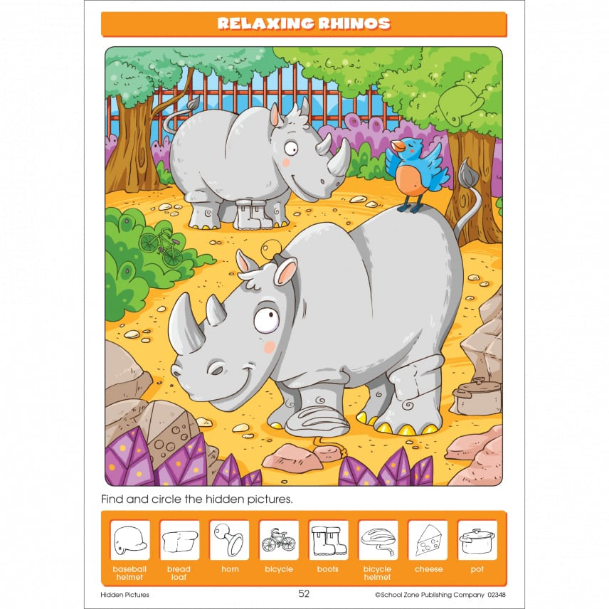 Hidden Pictures Activity Workbook by School Zone 2
