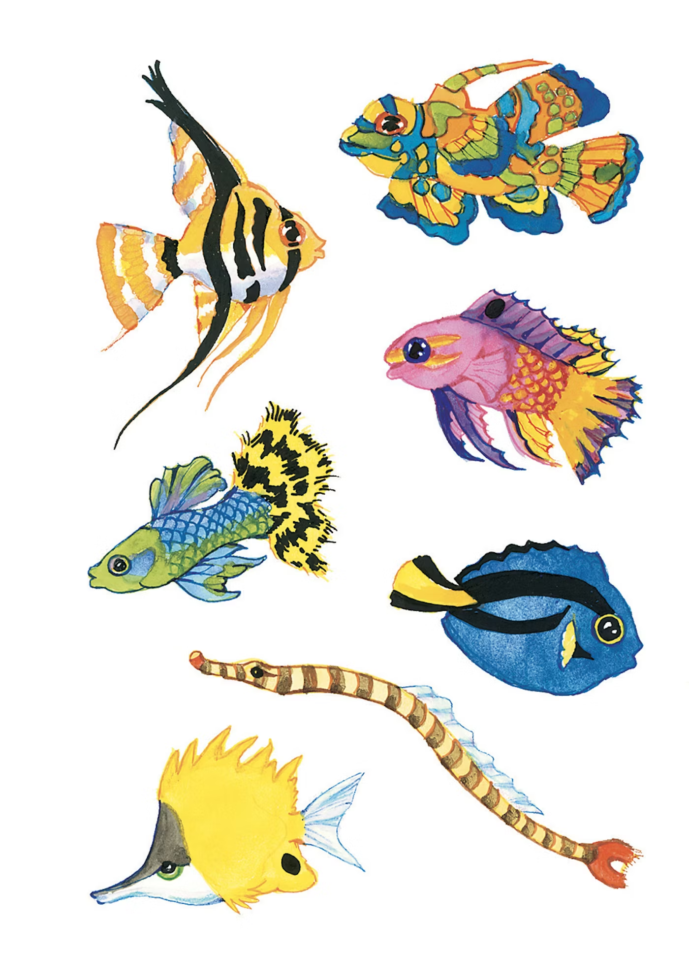 Glitter Tropical Fish Stickers by Dover Publications
