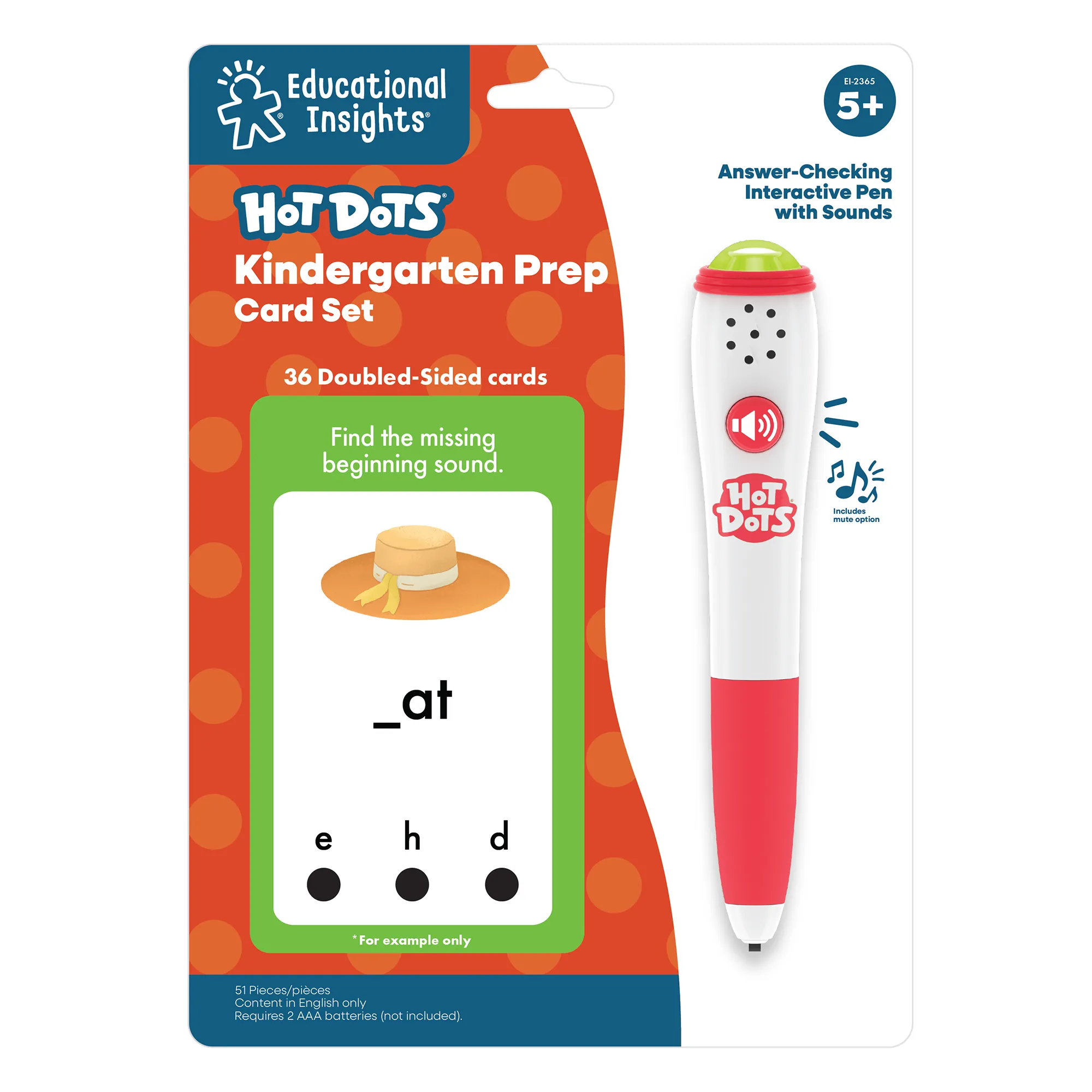 Hot Dots Kindergarten Prep-by-Educational Insights