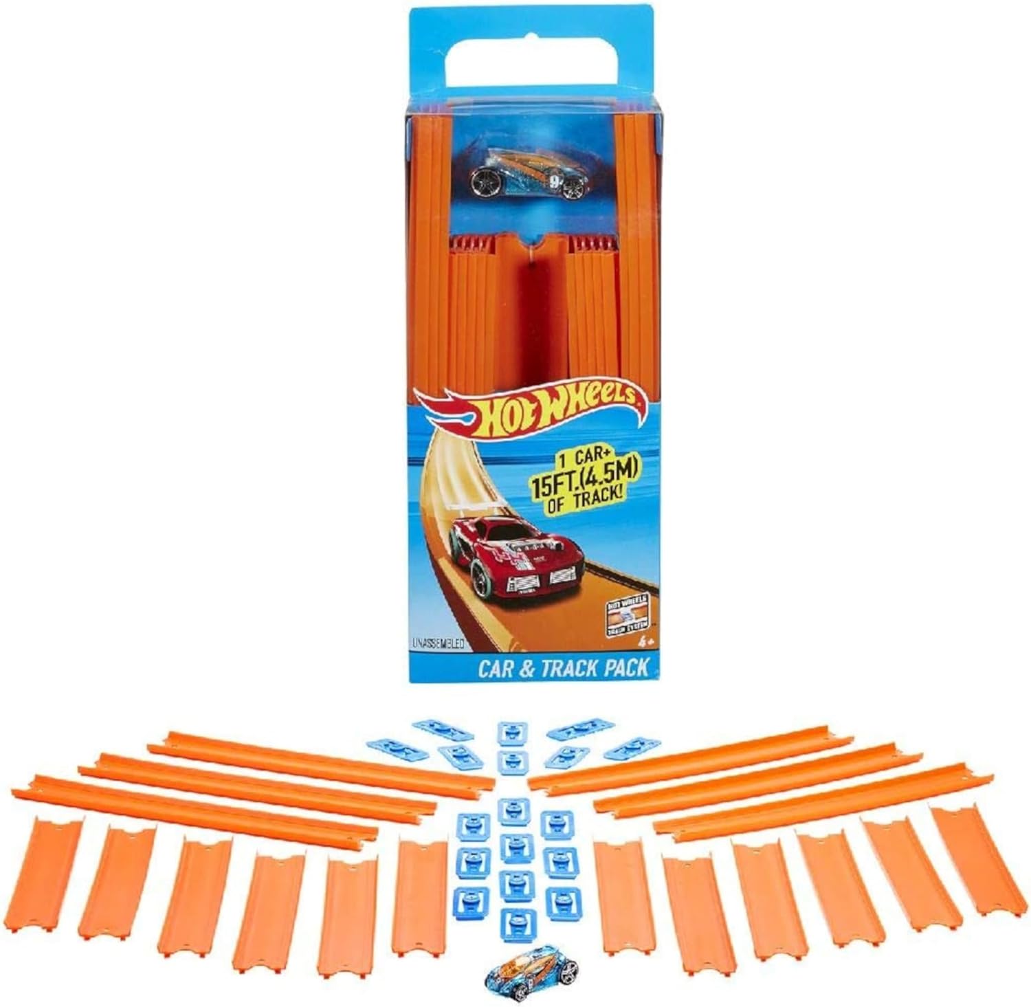 Hot Wheels Track Builder Straight Track Set-by-Mattel