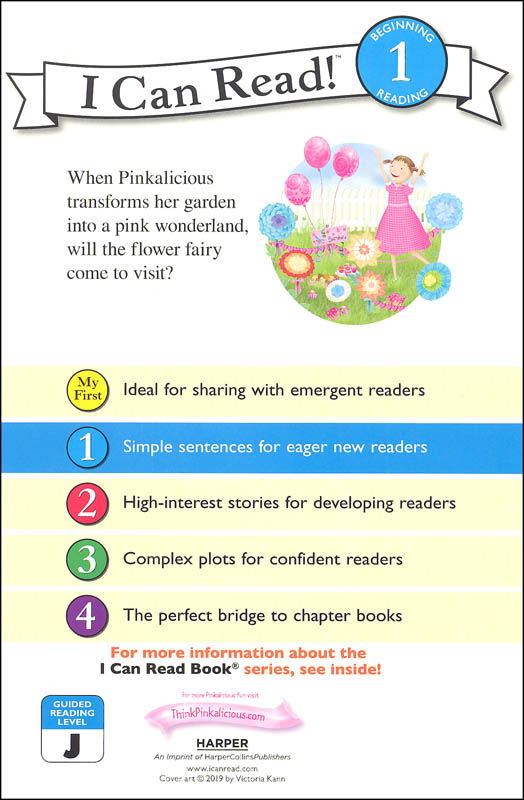I Can Read Level 1 Pinkalicious and the Flower Fairy by Harper Collins 1