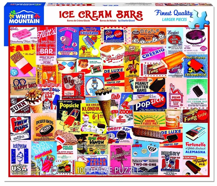 Ice Cream Bars 1000pc Puzzle by White Mountain Puzzles