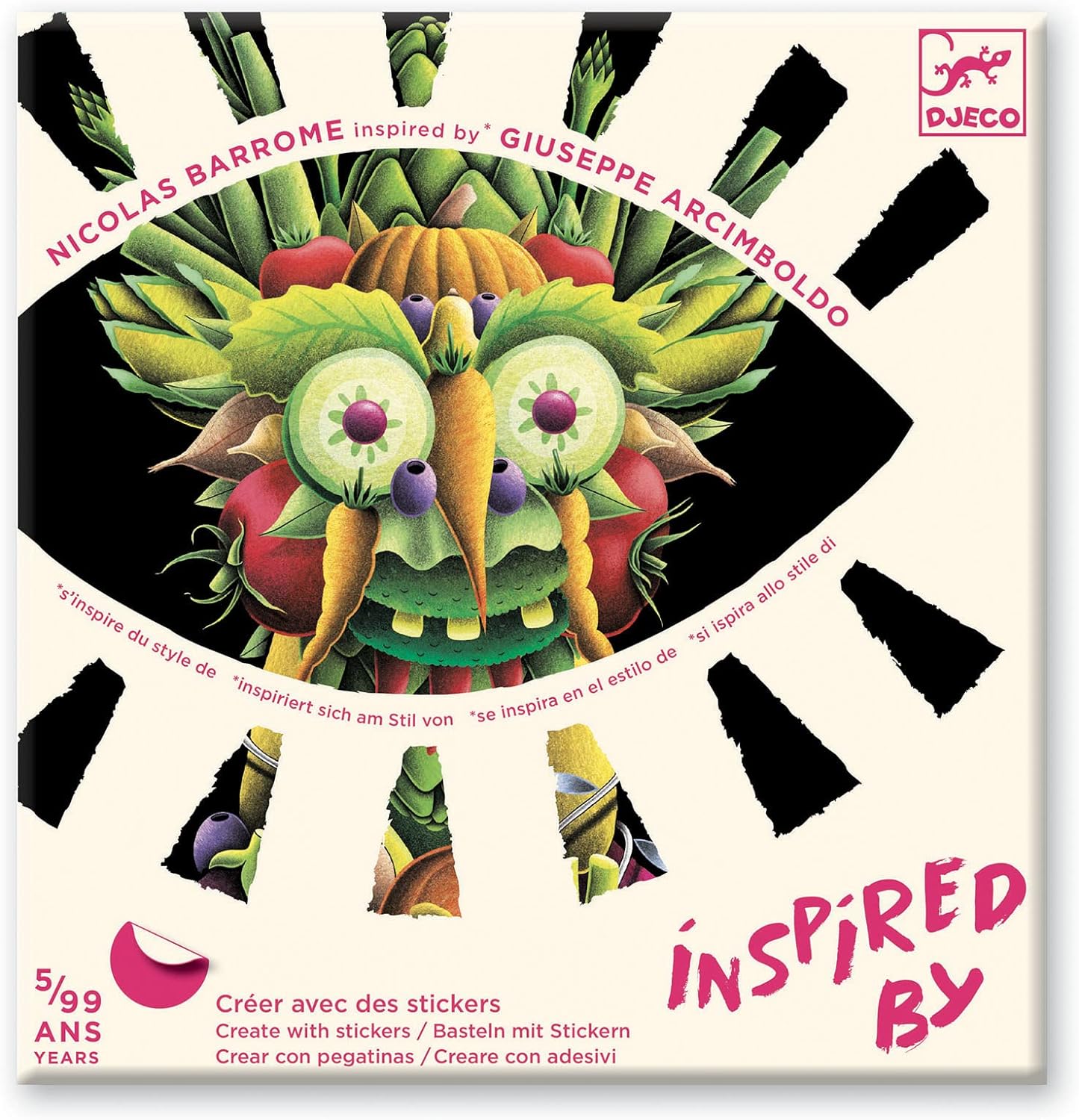 Inspired By Spring Vegetables Create with Stickers Kit-by-Djeco