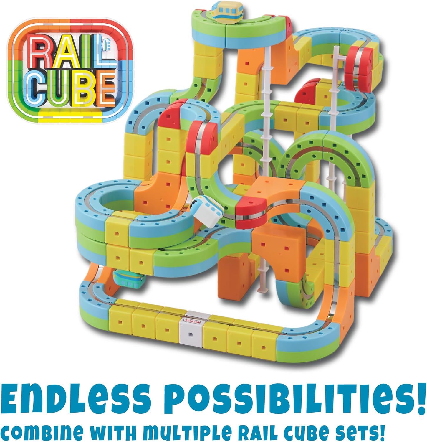 Magnetic Monorail Starter Set by Rail Cube