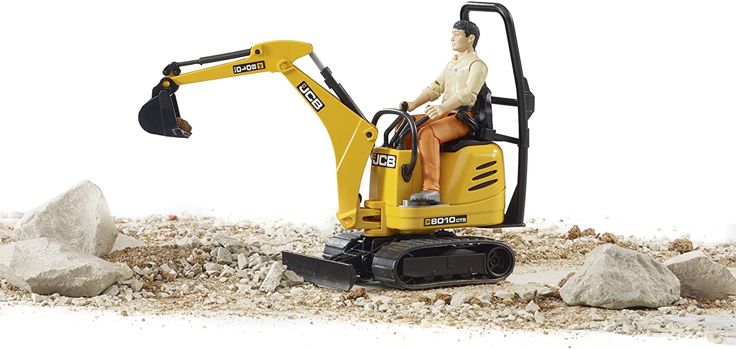 JCB Micro Excavator and Construction Worker by Bruder 3