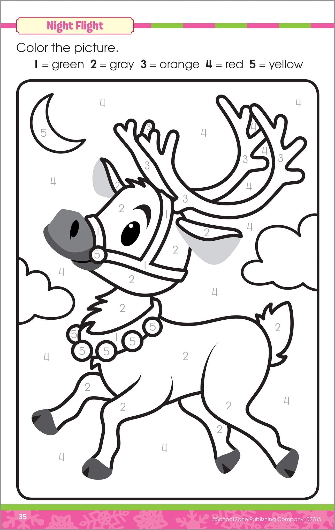 Jolly Holiday Color by Number by School Zone 4