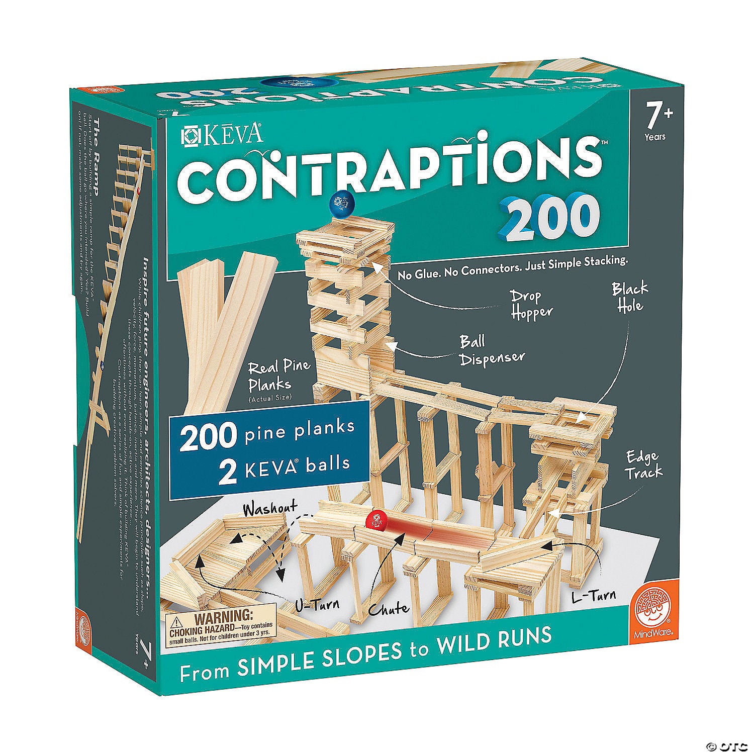 KEVA Contraptions 200 Plank Set-by-Mindware