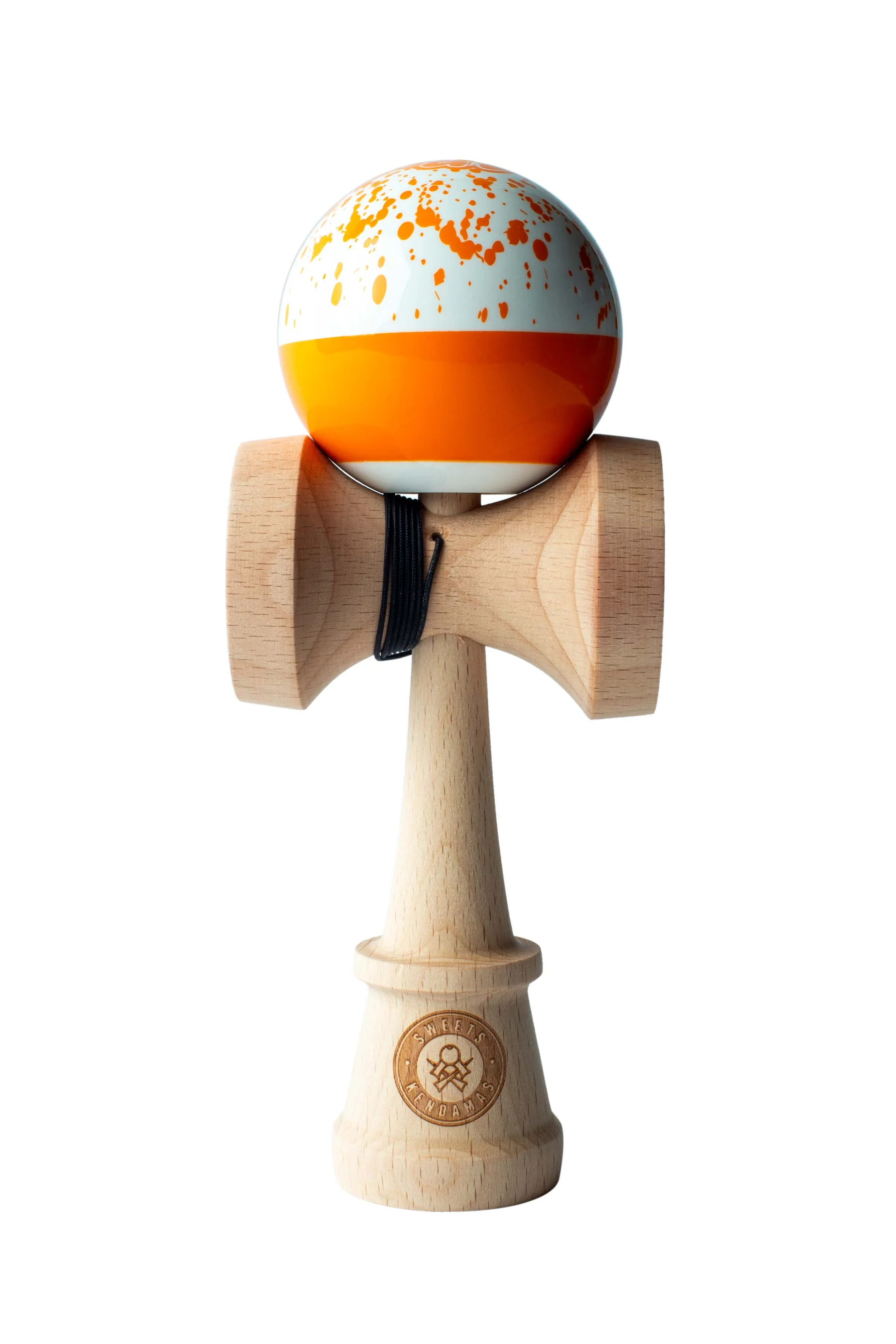 Kendama Splatter Split - Orange - Kengi-by-Sweets Kendamas