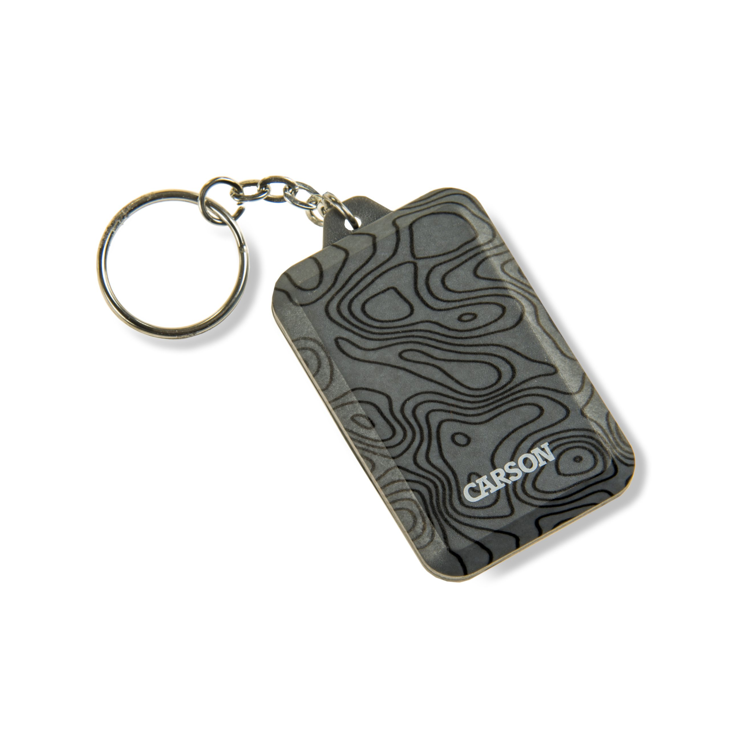LED Keychain Flashlight Stainless Steel Keyring 3 Settings Gray by Carson 3