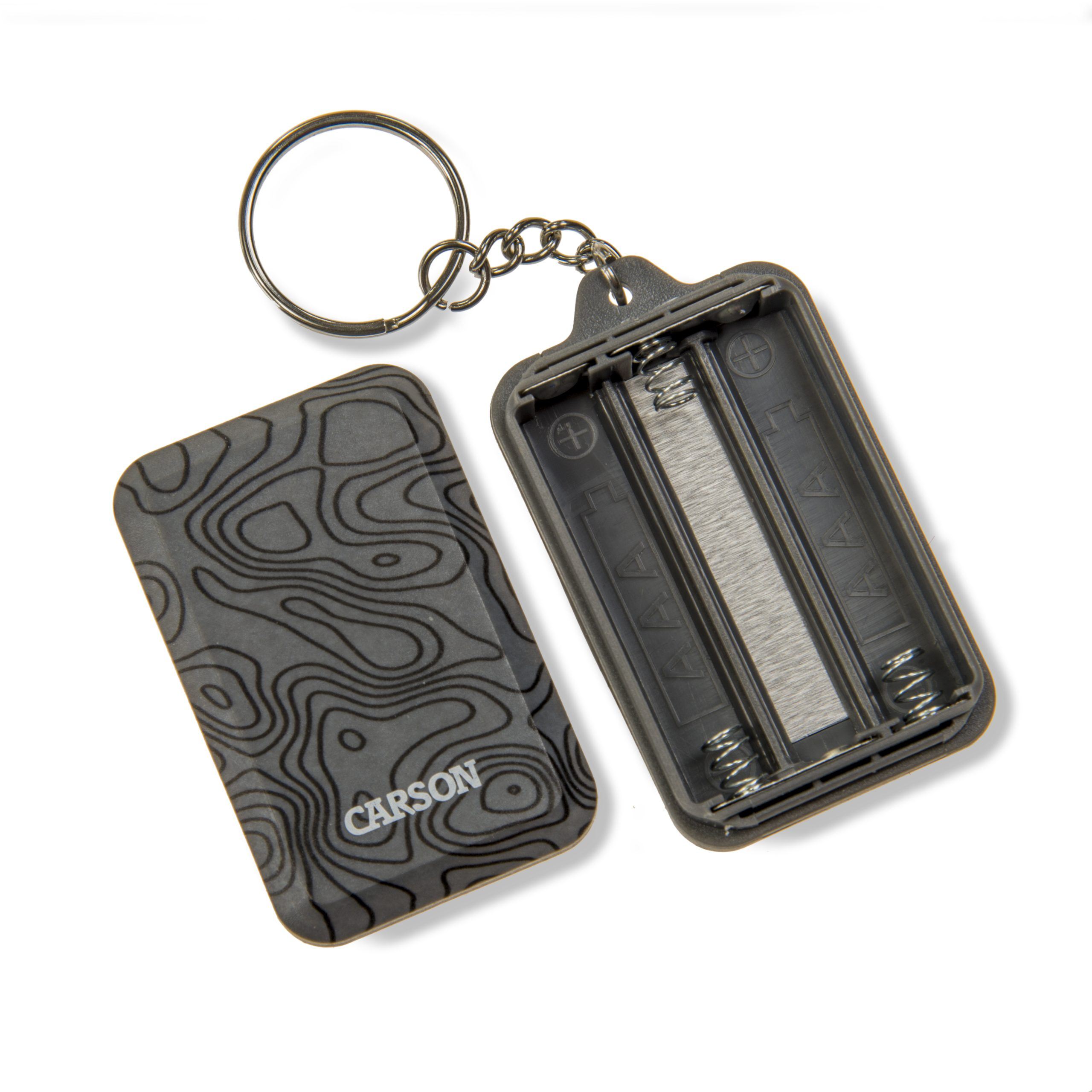 LED Keychain Flashlight Stainless Steel Keyring 3 Settings Gray by Carson 6