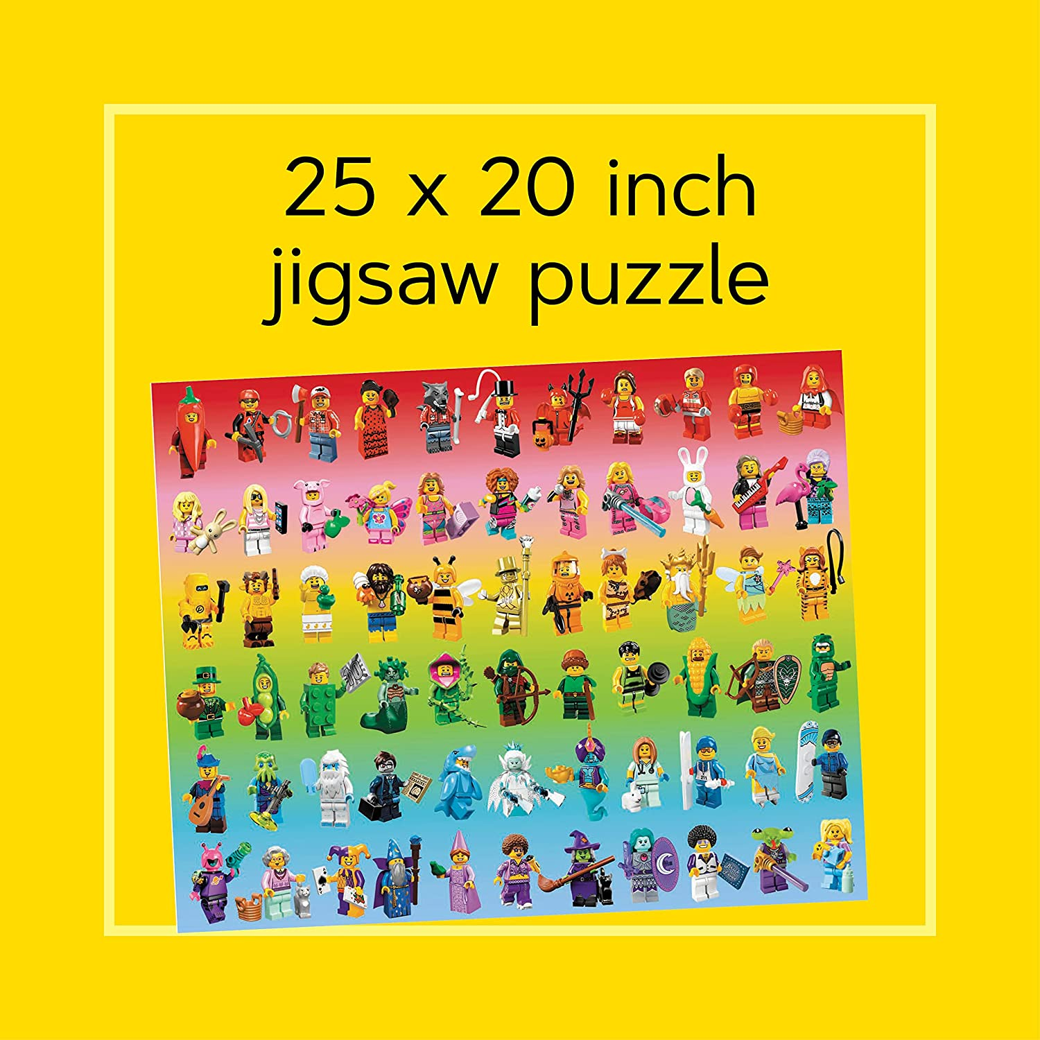 LEGO Minifigure Rainbow 1000pc Puzzle by Chronicle Books 2