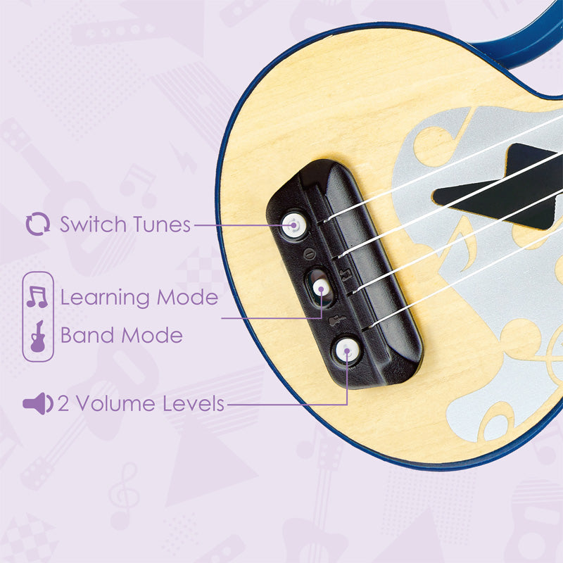 Learn with Lights Blue Ukulele by Hape 2