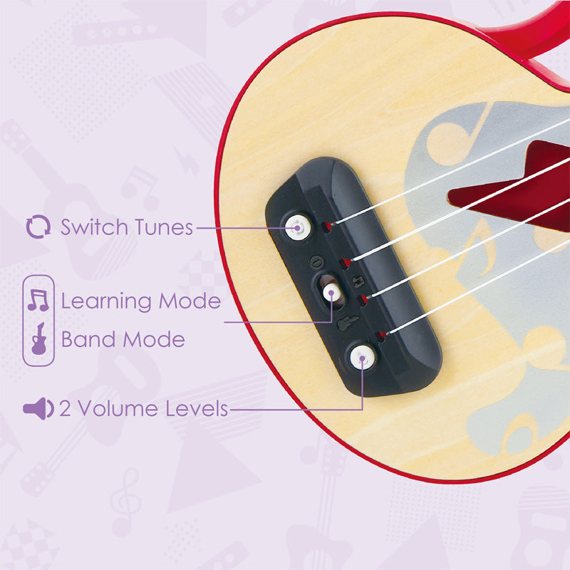 Learn with Lights Red Ukulele by Hape 2