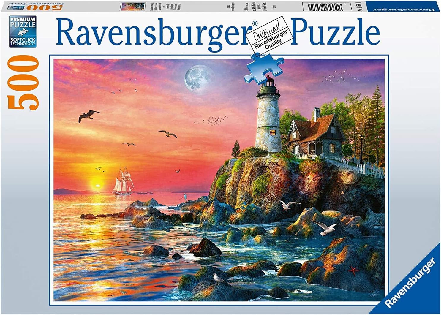 Lighthouse at Sunset 500pc Puzzle-by-Ravensburger