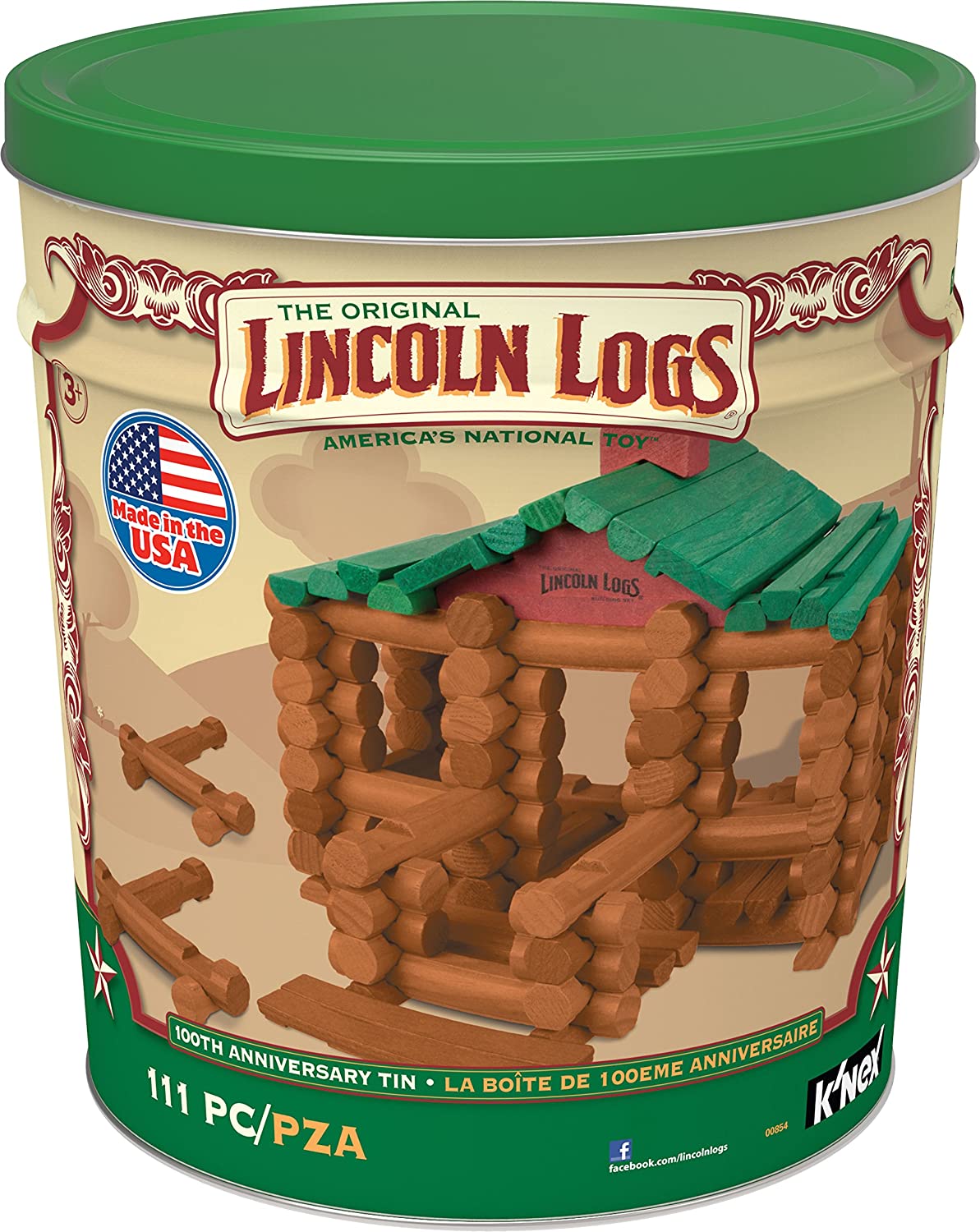 Lincoln Logs 100th Anniversary Tin by KNex