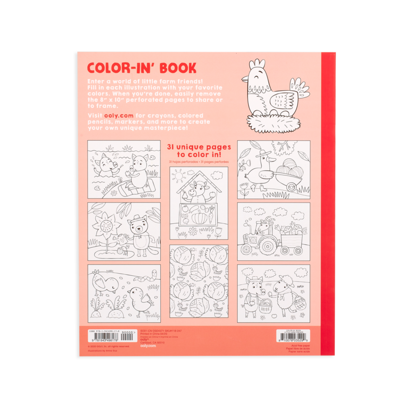 Little Farm Friends Coloring Book by Ooly 4