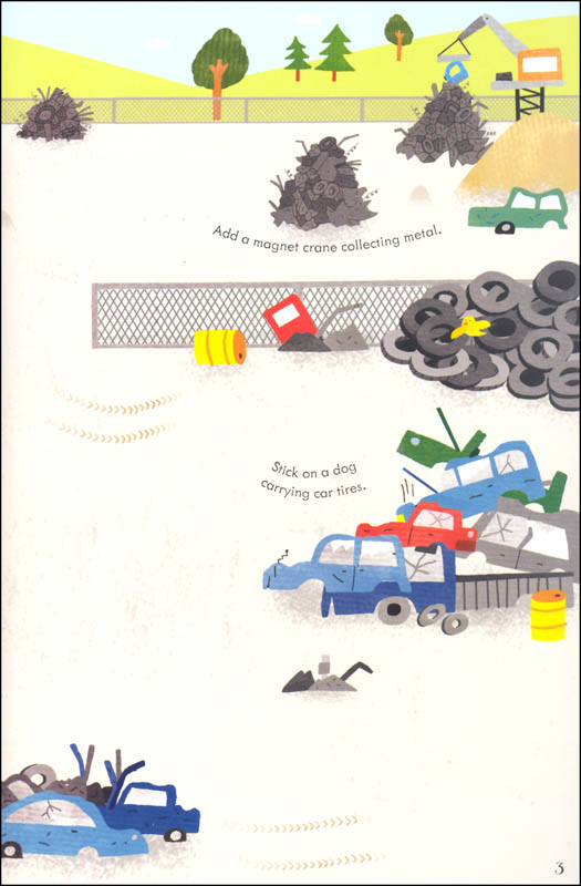 Little Stickers Diggers and Cranes by Usborne 2