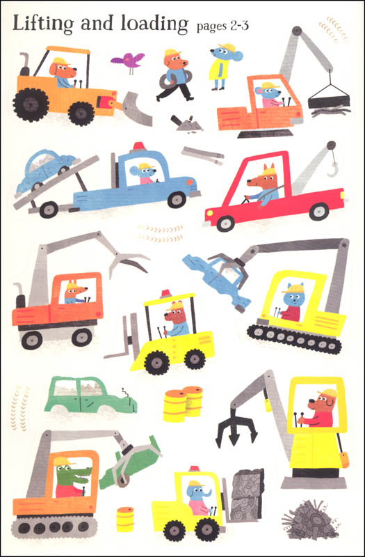 Little Stickers Diggers and Cranes by Usborne 3
