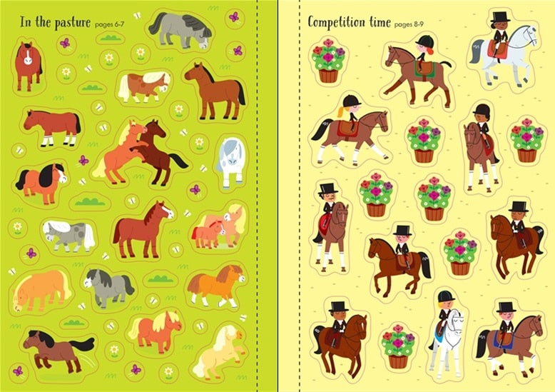 Little Stickers Horses Ponies by Usborne 2