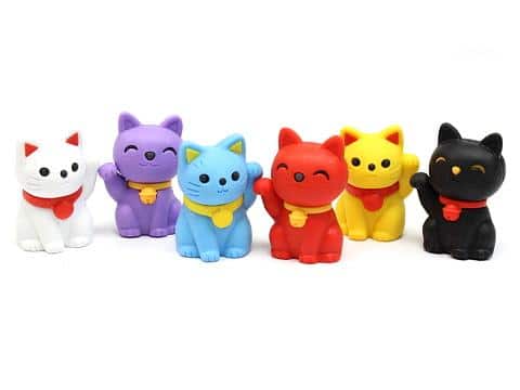 Lucky Cat Eraser by Iwako