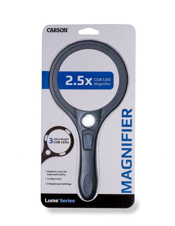 Lume LED 2.5x7x Handheld Magnifier by Carson