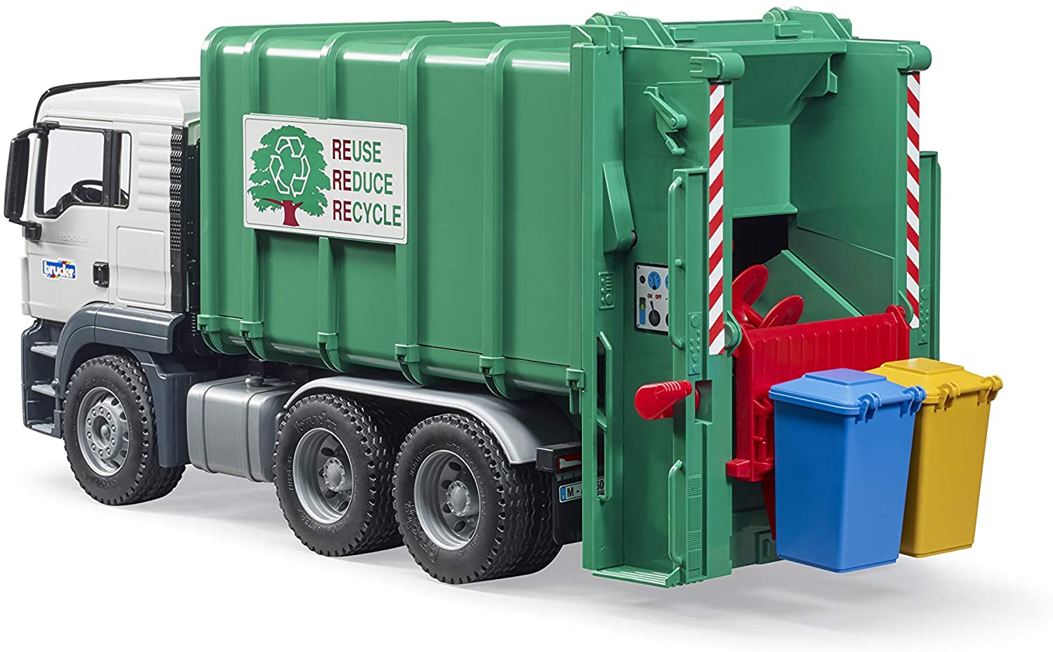 MAN TGS Rear Loading Garbage Truck Green by Bruder 4