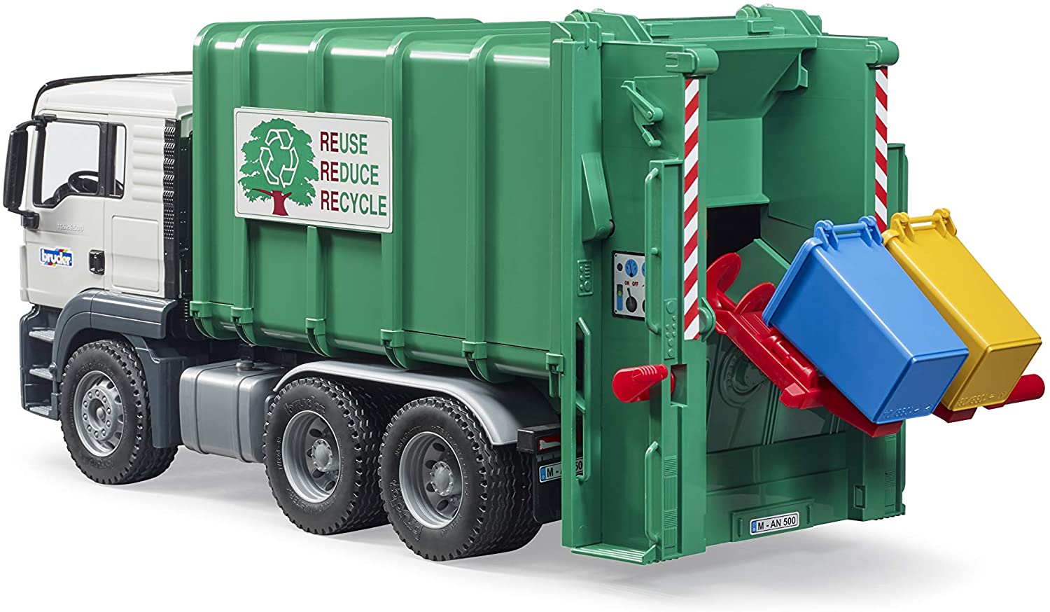 MAN TGS Rear Loading Garbage Truck Green by Bruder 5