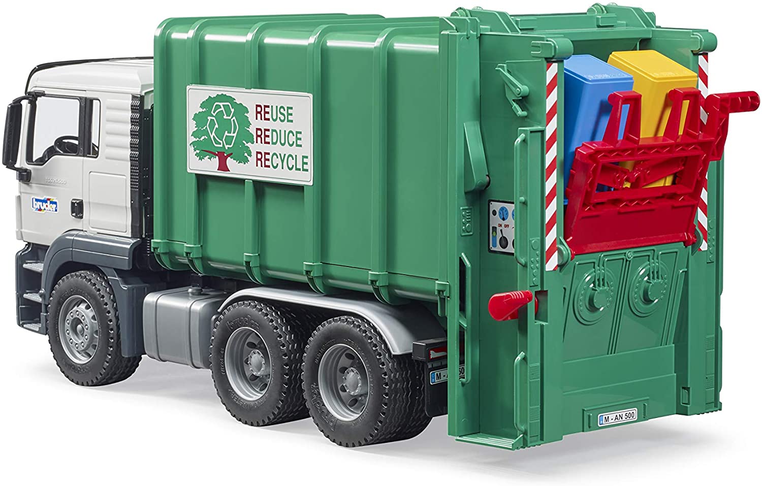 MAN TGS Rear Loading Garbage Truck Green by Bruder 6