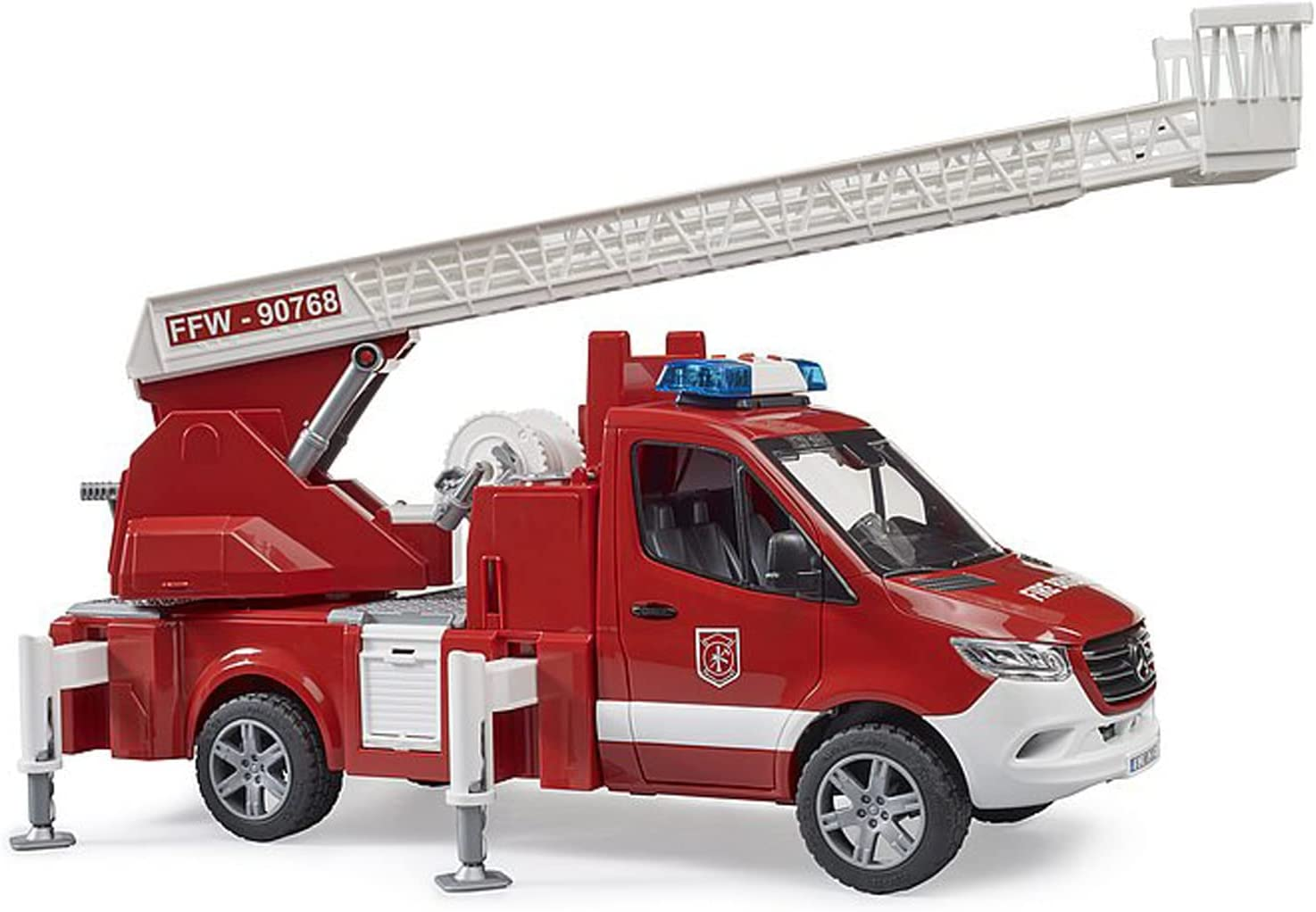 MB Sprinter Fire Engine w Ladder Water Pump and Light Sound Module by Bruder 1