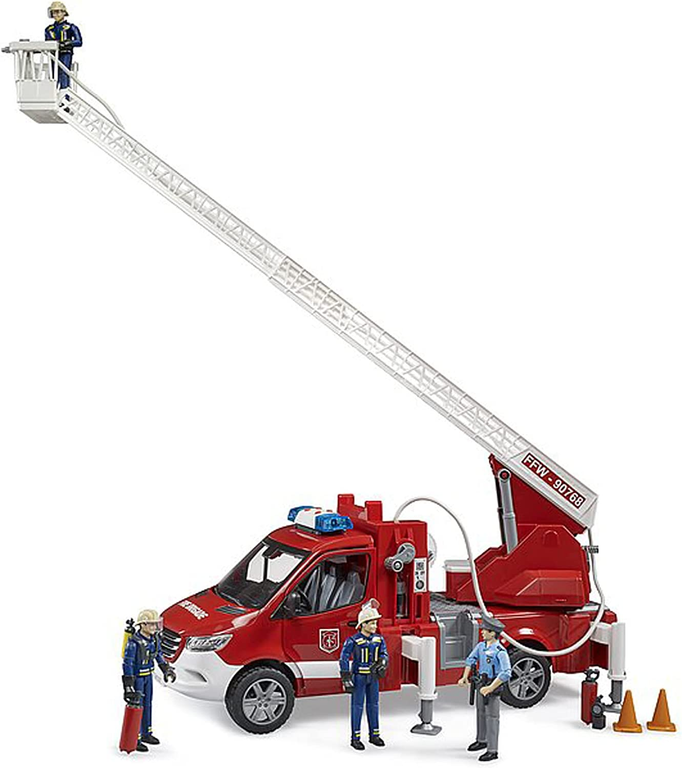 MB Sprinter Fire Engine w Ladder Water Pump and Light Sound Module by Bruder 5