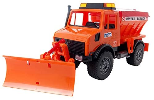 MB Unimog with Snow Plow by Bruder 1