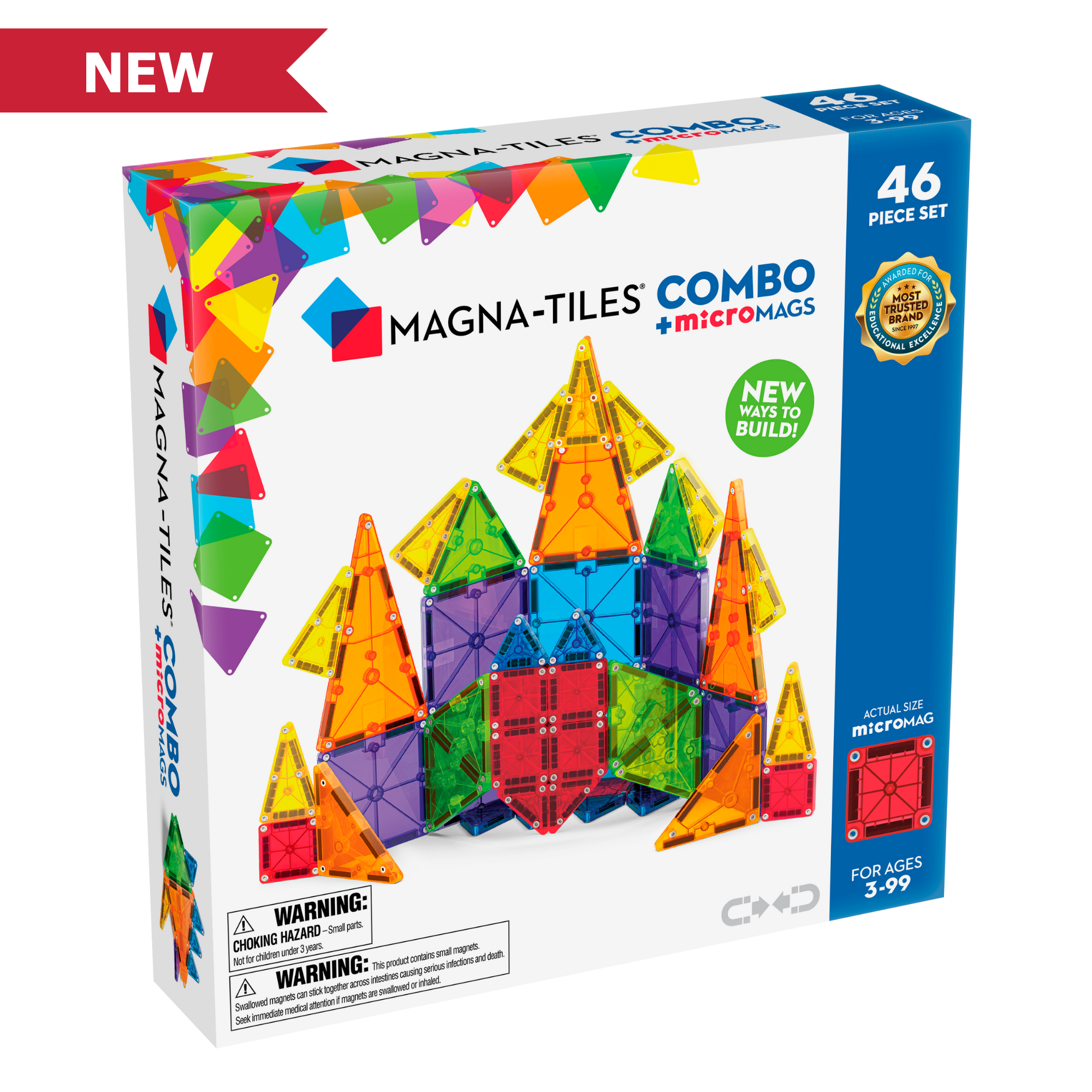 Magna-Tiles 46pc Combo with MicroMags-by-Magna Tiles