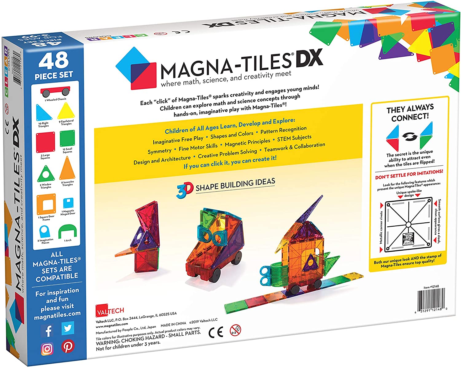 Magna Tiles Clear 48 Piece Set by Magna Tiles 1
