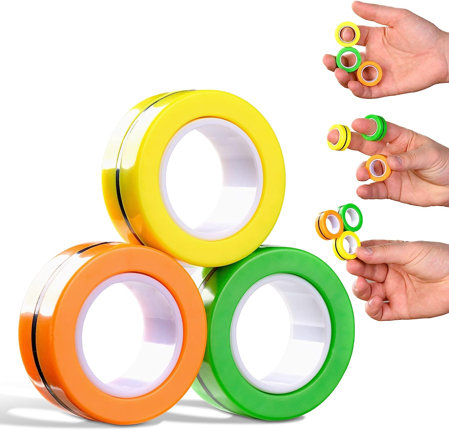Magnetic Finger Rings (Orange